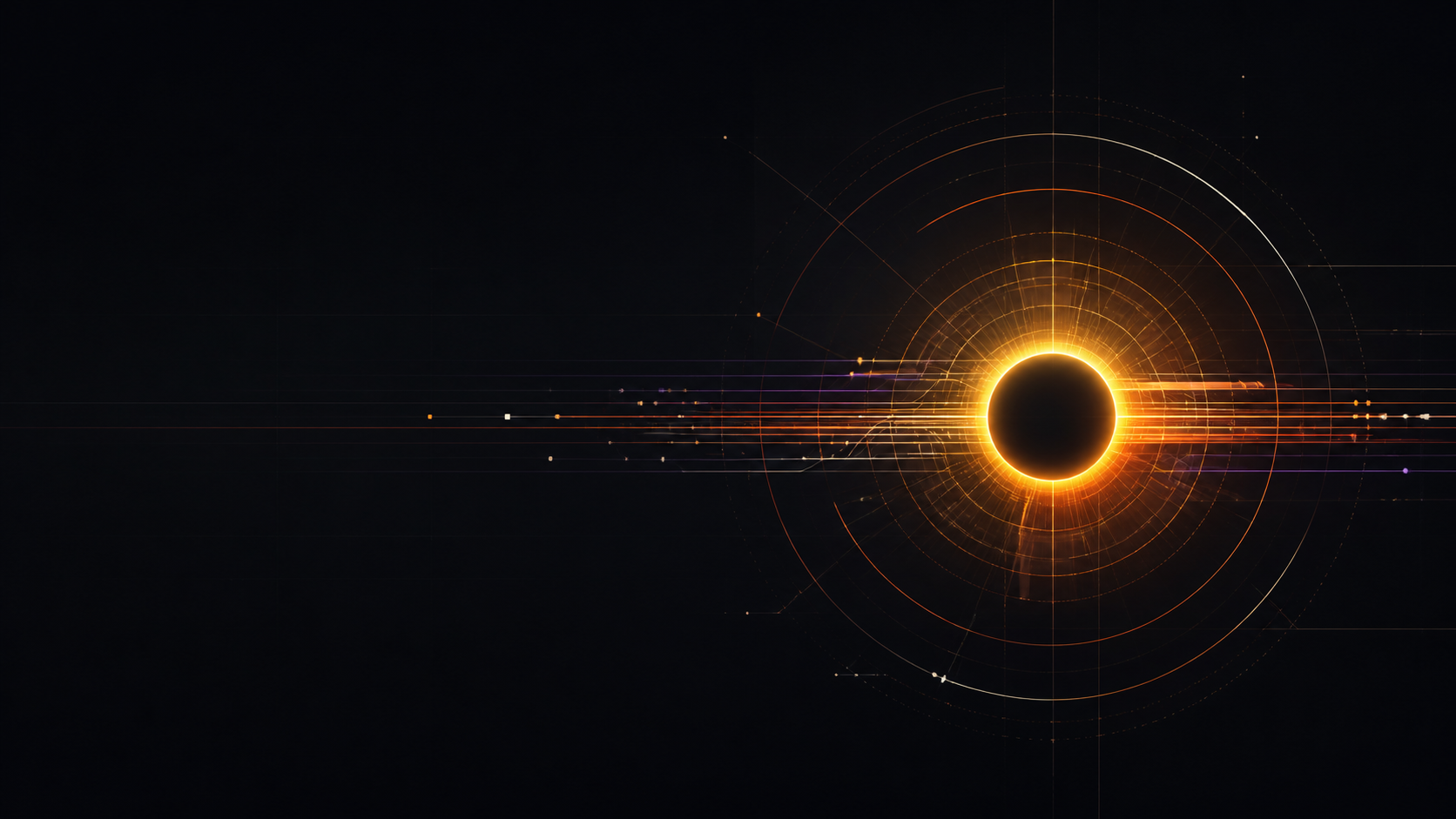 Abstract solar core with data routing paths